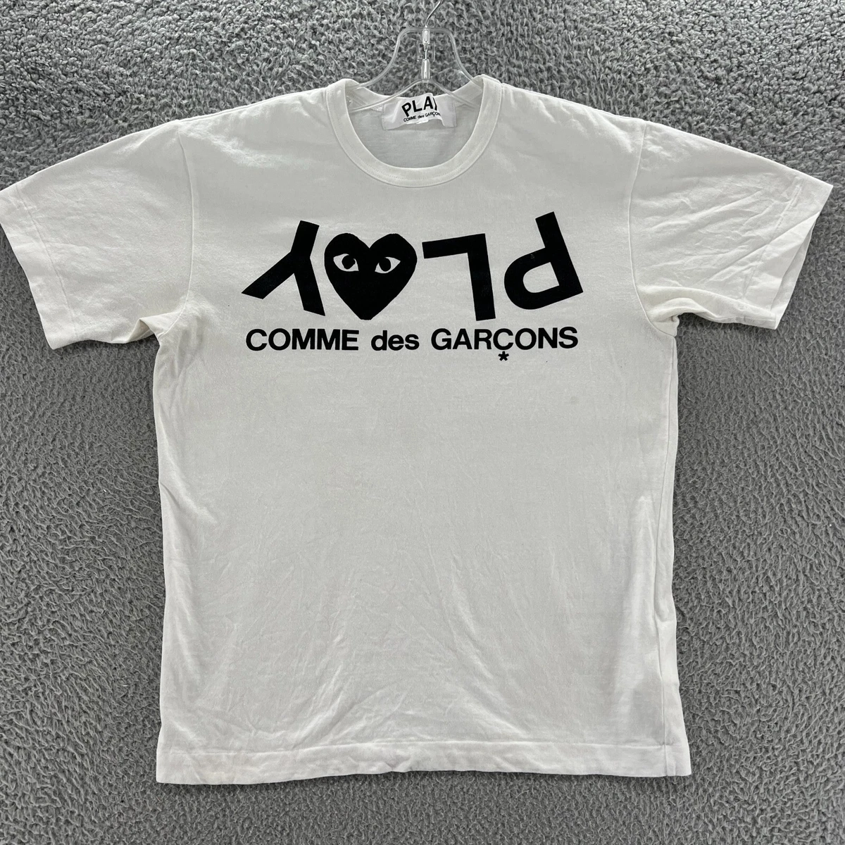 Play Comme Des Garcons Shirt Mens Large White Streetwear Casual