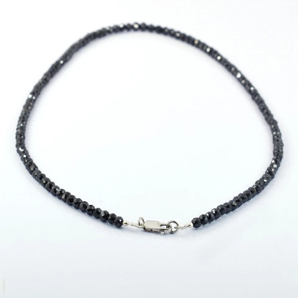 Collar de cadena unisex de diamantes negros - 60 quilates - gran brillo, certificado de 4 mm Foto 4 de 4