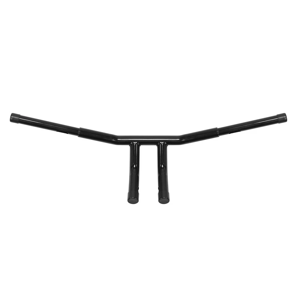 Black 8" Rise 1 1/4" T-Bar Handlebar Bar Fit For Harley Dyna Softail Road King Foto 3 de 4