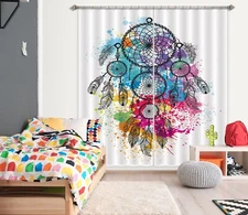 3D Watercolor Wind Chimes ZHUA1144 Photo Curtain Window Blockout Fabric Amy 2023
