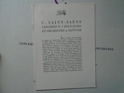JEANNE-MARIE DARRE & FOURESTIER Saint-Saens concerto no 5 Pathe DTX 252 Mint - Picture 3 of 3