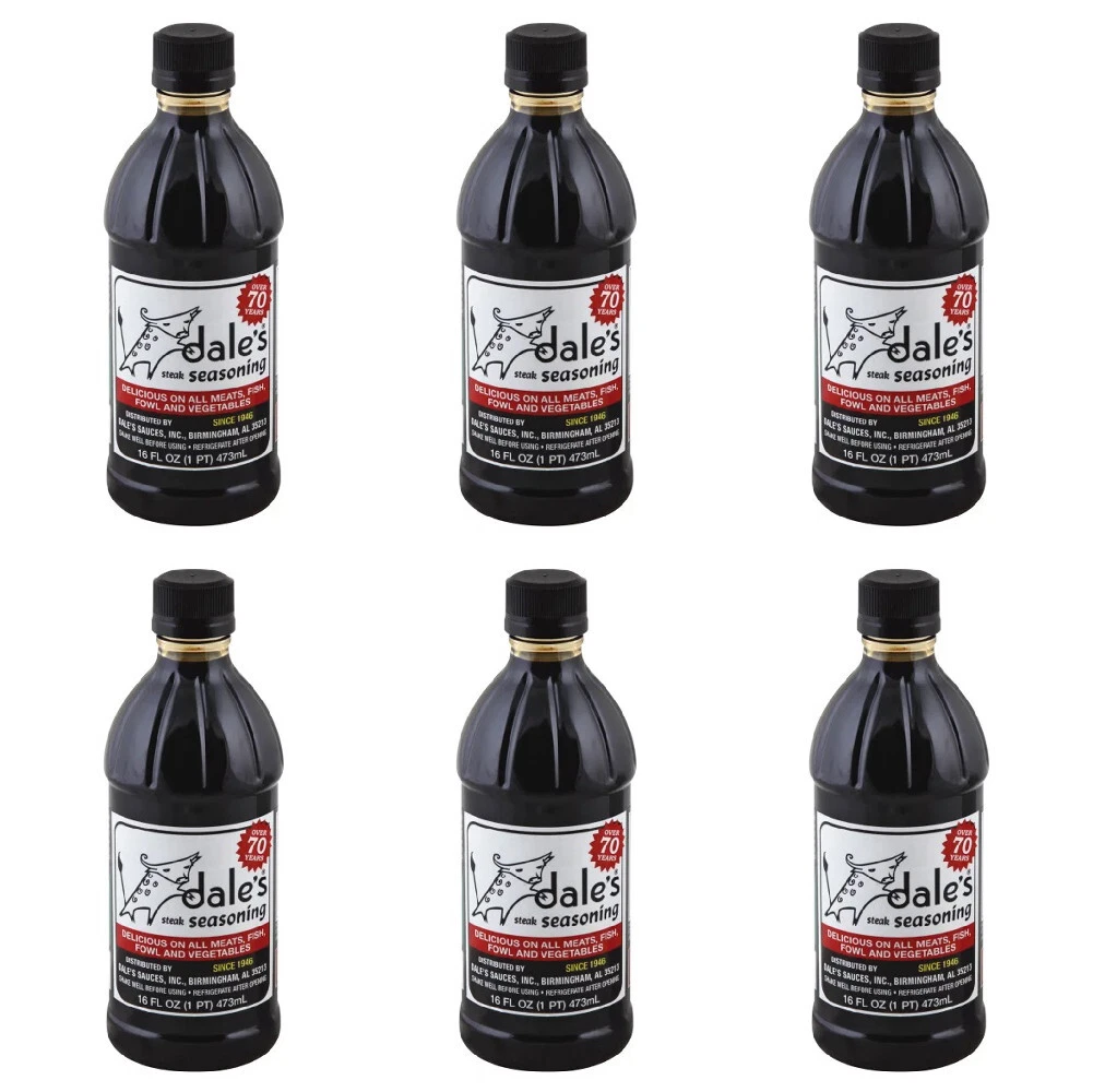 6 x Dale's Steak Seasoning 16 fl oz Bottle Liquid Marinade Gluten Free