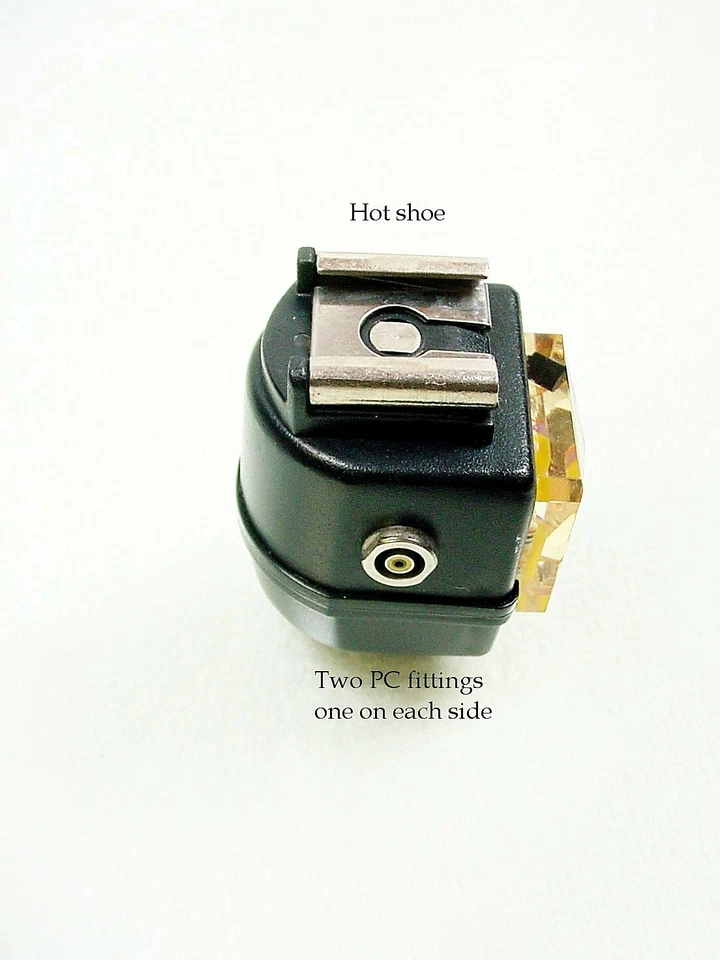 Flash Slave w/ PC (2) & hot shoe | For Electronic Flash | Tested | Nice | $28 - Image 2 of 3