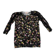 Philosophy Republic Clothing Women Black 3/4 Sleeve Blouse Small Black Lightwt