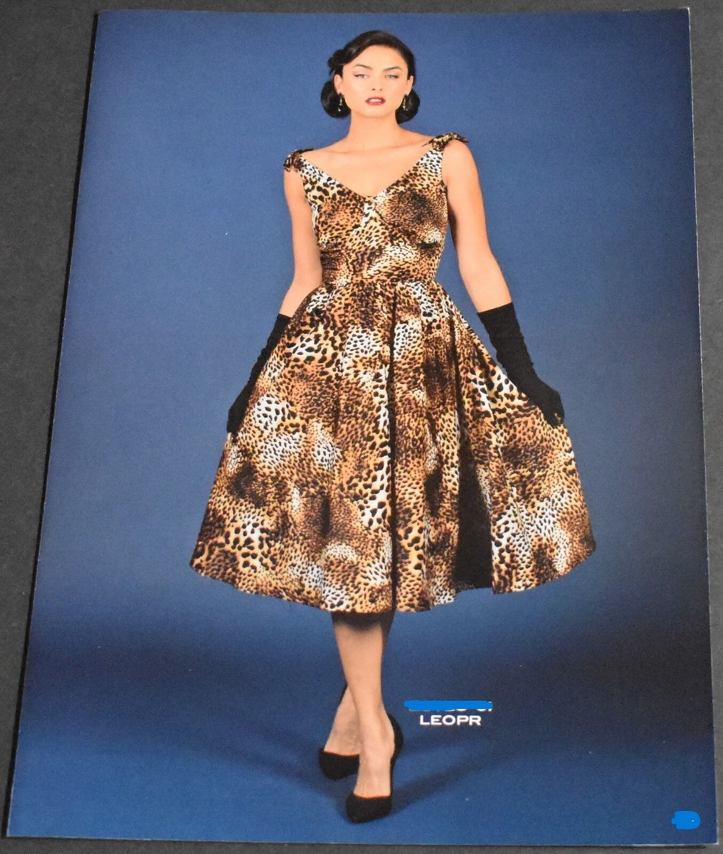 2016 Print Ad Sexy Heels Long Legs Lady Brunette Leopard Dress Feminine  Beauty L | eBay