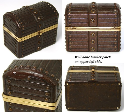 Antique Grand Tour Souvenir Perfume Casket, Two Eglomise Parisian Scene Scents - Picture 8 of 9