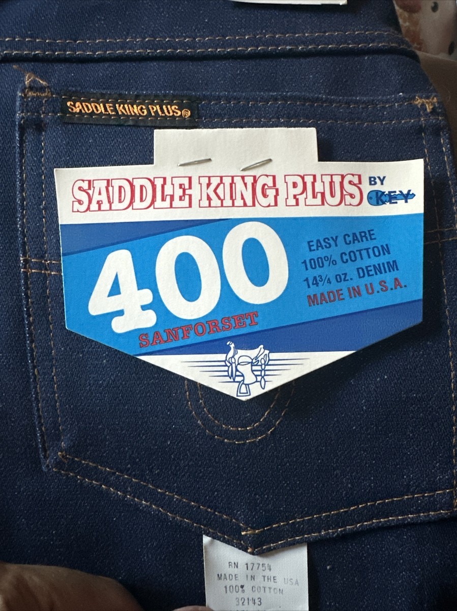 Mens Vintage Saddle King Plus 400 Sanforset 32x30 Jeans NWT Mens Vintage Saddle King Plus 400 Sanforset 32x30 Jeans NWT