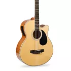 Acoustic Bass Guitar 4String Electric Equalizer Solid Construction Natural New