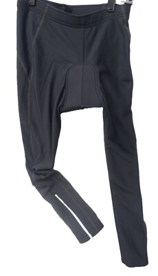 NOVARRA~MINT!!~BLACK NYLON BLEND ''THERMOLITE'' LINING PADDED BIKE LEGGINGS SZ:S