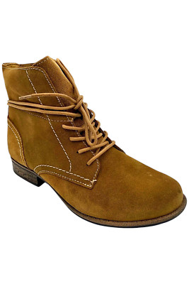 Earth Origins Women's Suede Lace-Up Ankle Boots Adara Cinnamon
