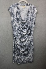 Michael Kors Cowl Neck Sleeveless Tie-Dye Midi Dress-Medium-Side Ruched-Boho