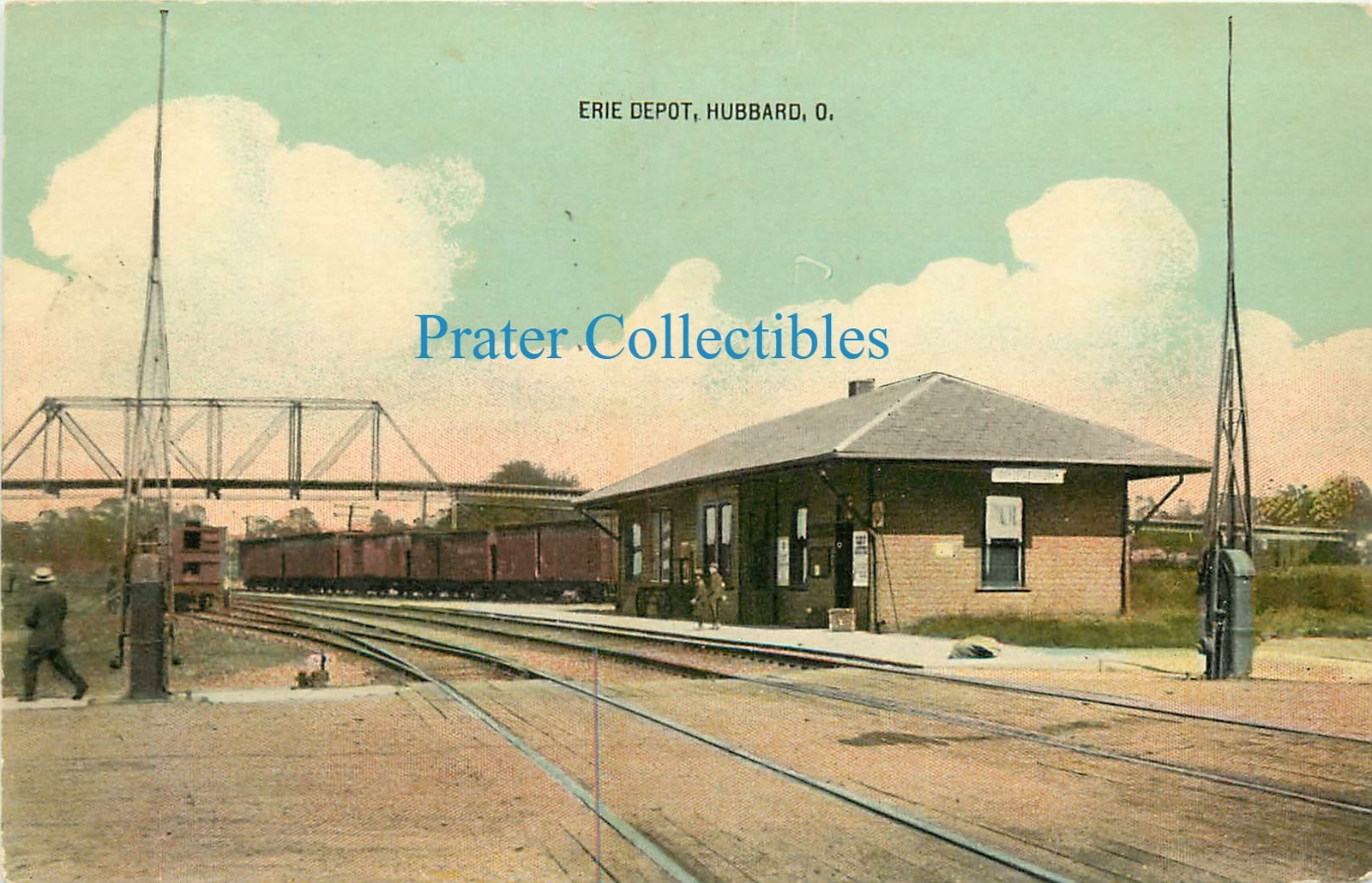 Ohio, OH, Hubbard, Erie Depot 1910's Postcard eBay