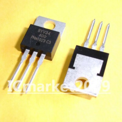 50 PCS BYV34-400 TO-220 Dual Rectifier Diodes Ultrafast