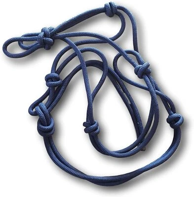 Knotenhalfter Kaltblut Halfter verstellbar Bodenarbeit, Horsemanship blau, braun