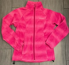 Columbia Women's Size Small Pink Full Zip Long Sleeve Fleece Jacket