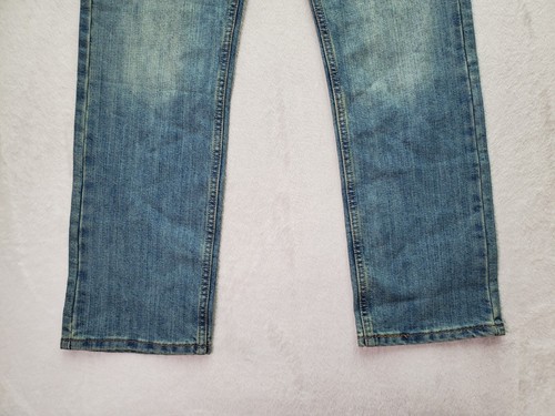 Levi's Jeans Boys Size 12 Blue Denim Cotton Pockets Slim Straight Leg Flat Front - Picture 3 of 9