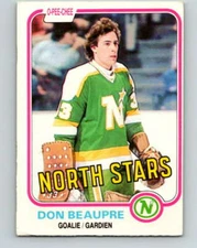 (HCW) 1981-82 O-Pee-Chee #159 Don Beaupre  RC Rookie North Stars  V11668