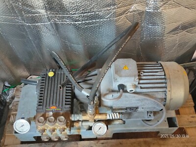 Hochdruckpumpe Interpump W1550/ mit Ceccato 132/4 Drehmotor ungeprüft
