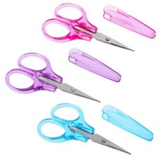 3 Pcs Small Craft Scissors Stainless Steel Tiny Scissors with Protective Cover