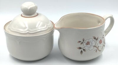 The Covington Stoneware Japan Idlewild Cream & Sugar Bowl Set w/Lid