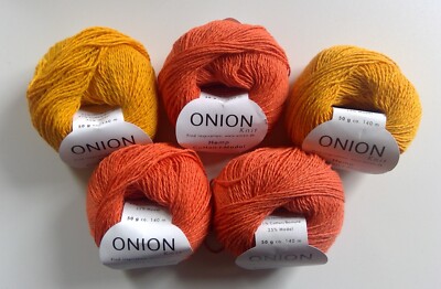 5 Einzelknäuel Onion Hemp + Cotton + Modal 2 Farben Baumwolle Hanf Modal 250g