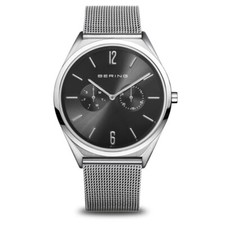 Orologio Unisex Bering Time Ultra Slim Cassa Acciaio Argento e Quadrante Nero. 17140-002