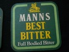 4 Vintage MANNS Beer Bar Coaster Lot / Bar / Man Cave — photo 7