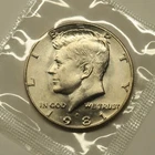 1981 D Uncirculated Kennedy Half Dollar in Mint Cello, Free Shipping