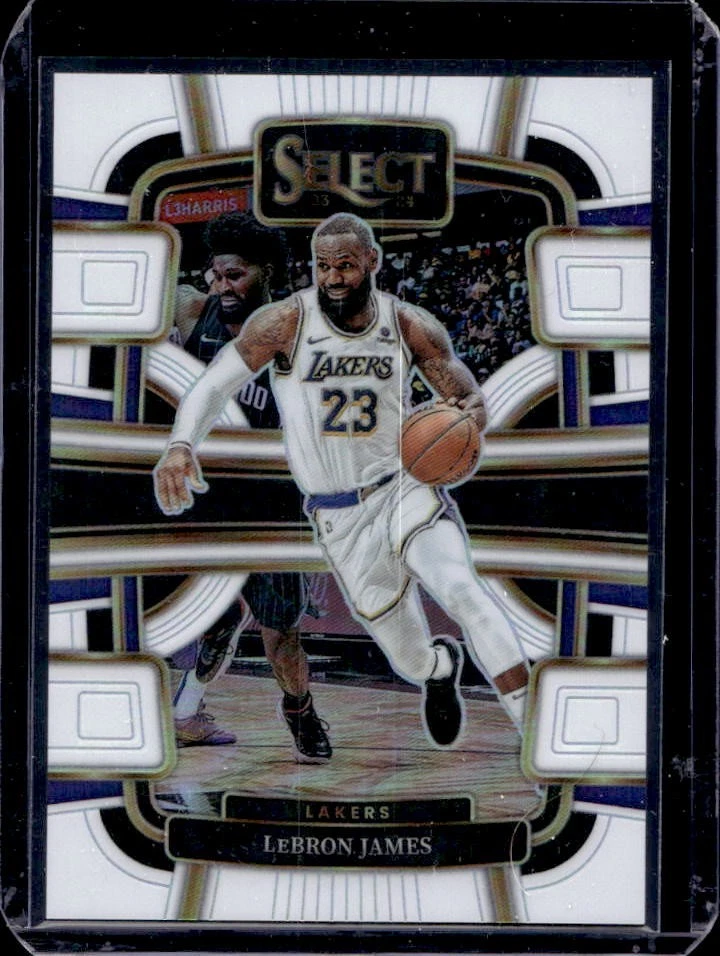 2023-24 Select LeBron James White Prizm Concourse #129/149