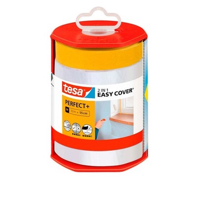 tesa EASY COVER  PERFECT+ M Abdeckfolie mit Abroller transparent 55,0 cm x...