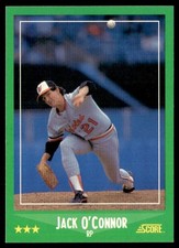 1988 Score Jack O'Connor Baltimore Orioles #434