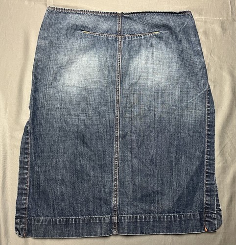 7 For All Mankind Jeans Denim Boho Skirt with High Double Side Slits Size 31 EUC - Picture 2 of 10