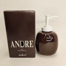 Vintage Andre Richard 3020 Brown Porcelain Lotion Pump Bottle original box 80's