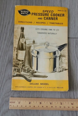 #ad #ad Vintage 1972 Mirro Matic Deluxe Speed Pressure Cooker book Canning Ball Jar $12.99
