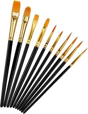 Paint Brushes, 10 Pcs Face Paint Brushes for Children Watercolor, Acrylic