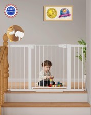Baby Gate 29.7 x 51.5 Wide Pressure Mounted for Stairs  Doorways Cumbor