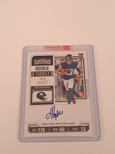 Jalin Hyatt 2023 Contenders #115 Rookie Ticket Variation Auto Panini Sealed