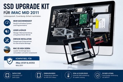 1TB SSD Upgradekit iMac 27  Mid 2011 12,2 A1312 EMC2429 OSX High  Sierra 10.13