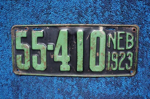 1923 Nebraska License Plate