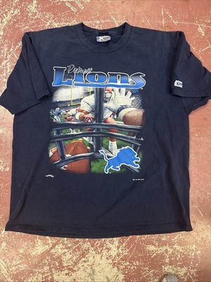 Vintage 90s Detroit Lions Graphic T Shirt Lee Sport Xxl Nfl Rare Gibbs Sanders 