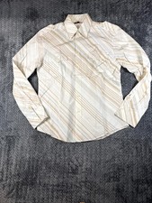 Ben Sherman Dress Shirt Mens 2 White Plaid Back Box Round Hem Formal Business