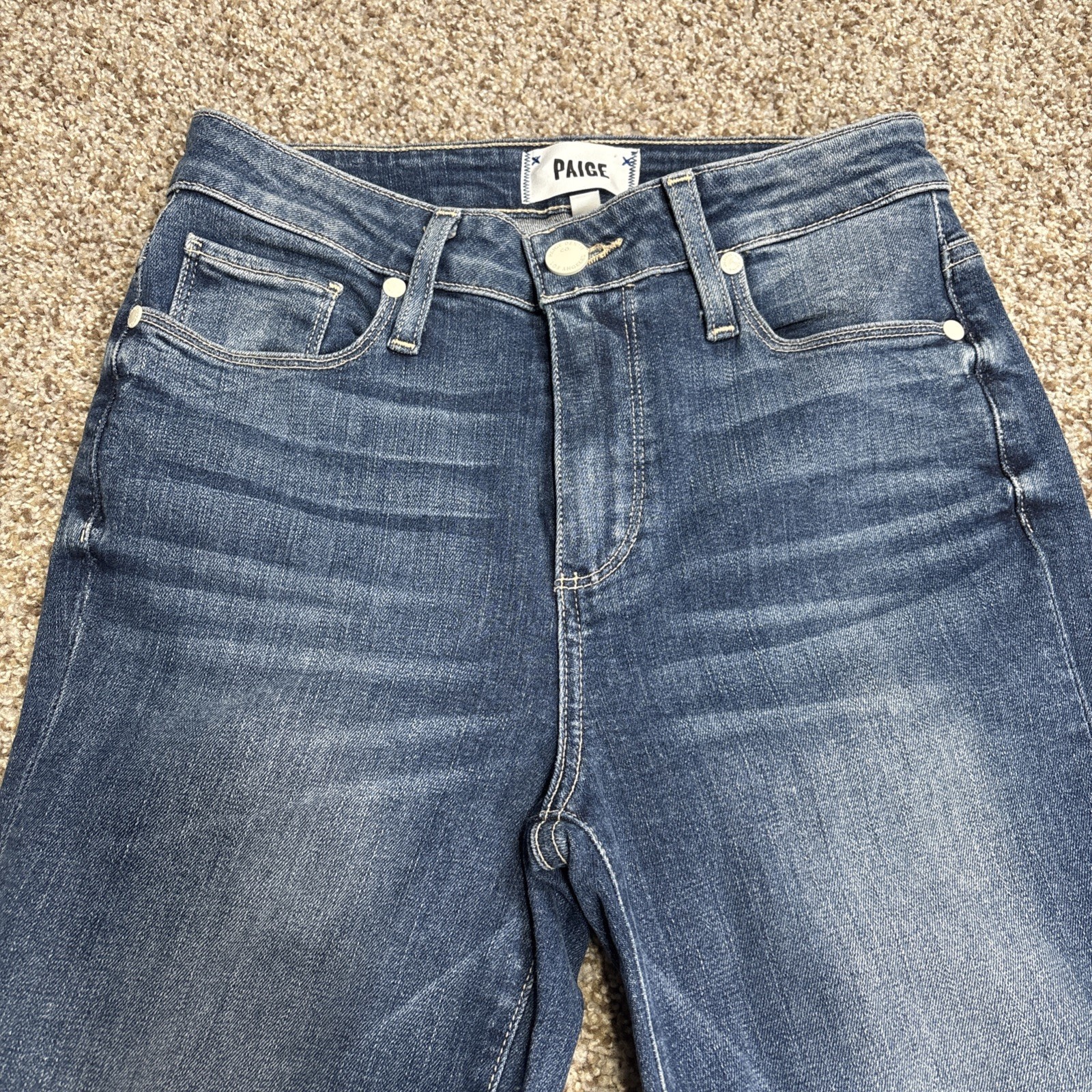 Paige Hoxton Straight Ankle Jeans Size 25 X 25 Raw Hem - View 2