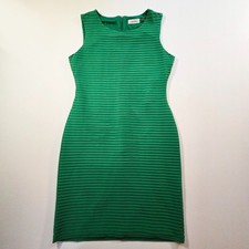 Calvin Klein Emerald Green Sleeveless Size 10 Sheath Dress Minimalist Bodycon