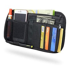 LIVANS Car Sun Visor Organizer, Vehicle Visor Storage Pouch, Auto CD and Black