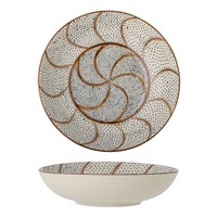 Bloomingville Heikki Schale, Braun, Steingut