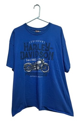Harley Davidson Grizzly T Shirt XXL Missoula Montana Bear Fishing Double Sided