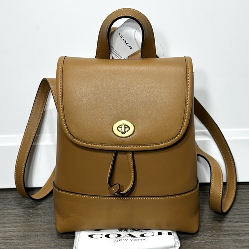 Coach Turnlock Backpack Bag in Honey Brown Glovetanned Leather CCC52 NWT - Image 1