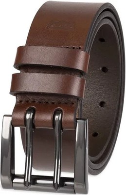 Levi's Men's 1 9/16 in. Genuine Leather Two-Pronged Buckle Belt-Brown, 40