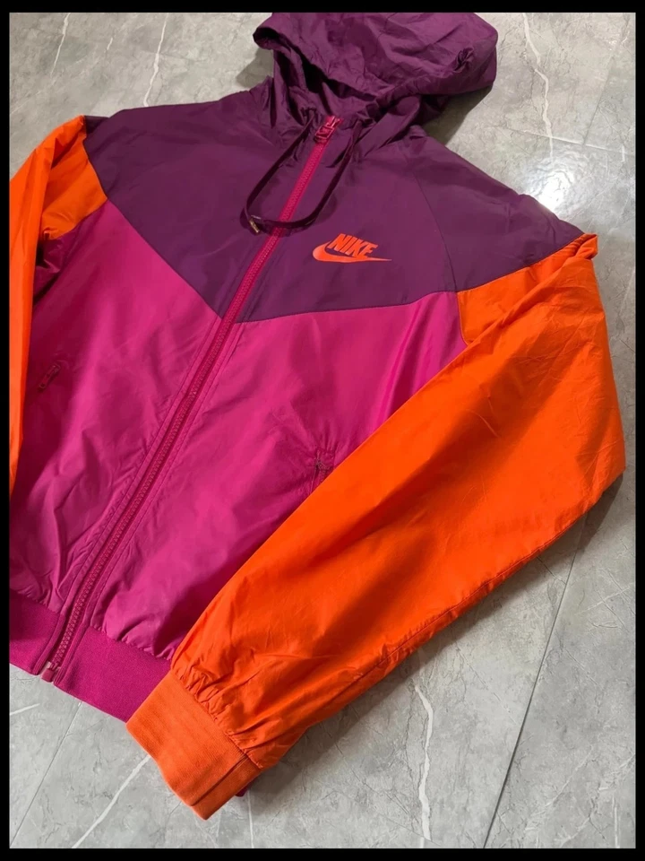 Veste Nike Windrunner Coupe-vent, style crazy Tricolore Violet Rose Orange - Photo 4/4