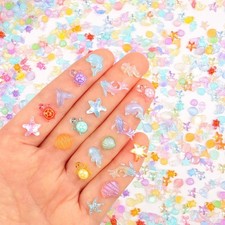 400PCS Luminous Ocean Mini Resin Sea Animals for DIY Crafts Dollhouse Miniatu...